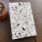 e様ご依頼品★四六判ソフトカバー用♪ブックカバー★ねこ+ピンクのお花★手描き風♪