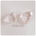 ∴天然石ビーズ∵ 桜氷のかけら～ローズクォーツ～虹の傷有り