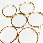 ラウンド　ゴールド　約32mm3個セット　レジン枠