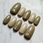 ワントーンカラーネイルCreamy Beige
