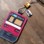 【一点もの】全部革！赤い電車パスケース