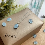 Silver925 3月誕生石* 天然石 アクアマリン ネックレス