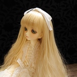 【オーダー品】ドール用  リボンカチューシャ(白)
