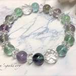 上質🔹フローライト・水晶ブレス