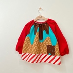 【110】アイスクリームのスモック　～チョコ×ミント味～