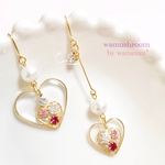 pink jewelry HEART♡♡アシンメトリーハートピアス