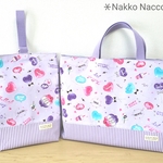 レッスンバッグ&上履き入れ 　☆ POP CANDY × パープル☆