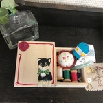 手のひらの裁縫箱「黒柴わんこの裁縫箱」