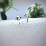 Dream Crystal 14kgf 8mm AAAハーキマーダイヤモンドのスタッドピアス