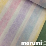 110×50★Wガーゼ★ﾚｲﾝﾎﾞｰｽﾄﾗｲﾌﾟに花柄