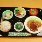 　ミニチュア　とんかつ定食