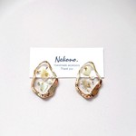 再販＊大ぶり シェル ニュアンス イヤリング or ピアス