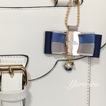 kohamohu様♡ネイビーグレーリボン✩︎‧₊バッグチャーム