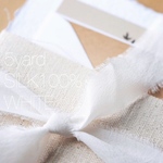 送料無料シルクリボン♡ホワイト5yard『Silk Ribbon～souffléスフレ～white』結婚式ブーケ/結婚式招待状/結婚式ＤＩＹなどに・・・♡インポートリボン国内発送