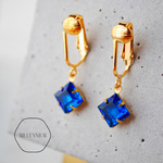 ヴィンテージビジューのイヤリング capri blue