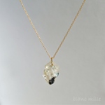 No.1519 ○* 稀少石 ロシア産 フェナカイト シンプル 18金 ゴールド ネックレス ○* 天然石 ナチュラル K18 ペンダント 18k blancmille
