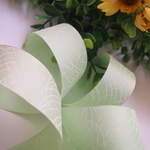 若草色の和リボン　40㎜幅　ワイヤー入りドイツリボン