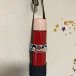 肩掛けペットボトルホルダーアメコミ柄xデニム　タンブラーにも