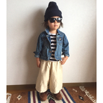ベージュ ガウチョパンツ 90cm ワイドパンツ ズボン