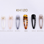 KH120_6 9個  ヘアクリップ アクリルフレーム 20×78mm ヘアアクセサリー  3X【3ヶ】