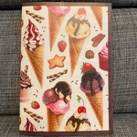 おすそ分けファイル　BOOK型　チョコレートアイスクリーム柄
