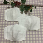 大人用　立体型マスク（4枚重ね）無地ホワイト③