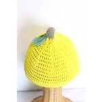 再販決定♡春夏を先取り！どんぐり帽子のお友達「レモン帽子」　イエローベース　葉っぱ付き！