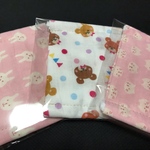 再販😊✖︎4キッズ用ダブルガーゼマスク3枚セット(ピンクウサギ+白くま+ピンクネコ)