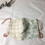 大人用立体ダブルガーゼマスク　カラーブロック　花柄チェック