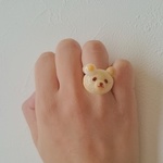 かわいい目玉焼き帽子のくまさんぱんリング