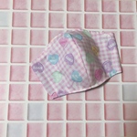 再販！ハンドメイド 立体マスク Mサイズ キャンディハーツ ピンク