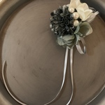 再販＊toytoy561小さなコサージュ【ラメ入り】ミニコサージュ 結婚式　入学式 #グレー #シルバー