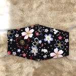 大人用マスク　７ 布マスク 花柄　桜　×  蝶々　ハンドメイド