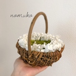  送料込みsaleかごリングピロー(あじさいとかすみ草)