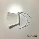さらしマスク 白 ジュニア～小さめ大人用 平ゴムタイプ