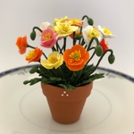 ポピーの花鉢 8 ミニチュア　樹脂粘土