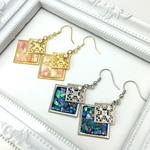 スクエアモザイクシェルピアス/イヤリング