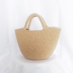 ≪受注製作≫　シンプルな麻ひもかごバッグ
