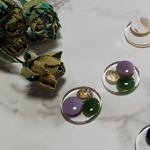 カラフルビーズ硝子プレート(再販無1セットのみ