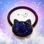 銀河　猫モチーフのヘアゴム(オルゴナイト入り)