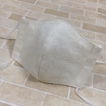 上品♡ローズレース柄♡ハンドメイド♡ダブルガーゼ♡大人♡女性立体マスク♡