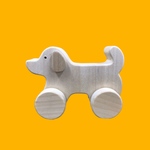  木のおもちゃ　ミニカー　犬