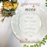 【結婚式】1枚70円 メニュー表 トレーシングペーパー