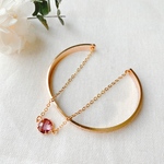 glass chanel stone gold 2連バングル アメジスト