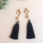 《再販♡》秋色♡タッセルとパールのイヤリング＊＊