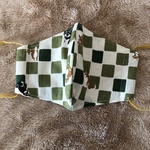 大人用マスク　２０ 布マスク シバ犬　×  苺　ハンドメイド