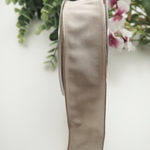 ドイツ製ワイヤー入りリボン　グレイッシュベージュ40㎜幅　