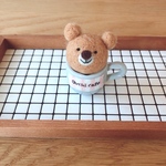 ꫛꫀꪝ✧‧˚ ほのぼのくまさんのouchi cafe𖠚ᐝ（茶色のくまさん✩ミニカップグレー）