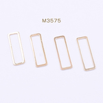 M3575 30個 フレームパーツ 長方形 10×30mm ゴールド 3x【10ヶ】