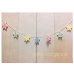 星のガーランド⭐︎pastel color⭐︎wood×white